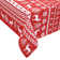 mark Resistant Christmas Tablecloth – Washable Polyester Table Cover – Reindeer & Snowflake Print, Festive Red, Easy Clean – Perfect for Holiday Parties, Kitchen & Dining – 52"x52" Square – Red bottom