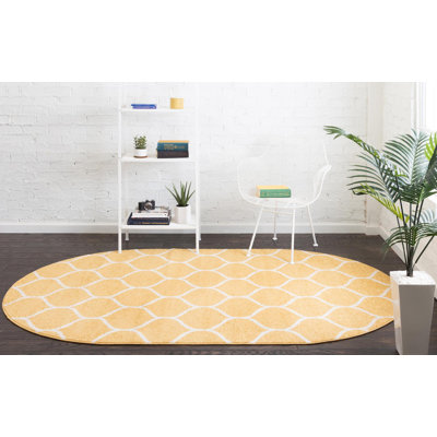 Bungalow Rose Llanet Performance Yellow Rug & Reviews | Wayfair
