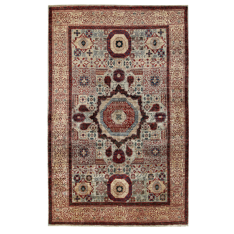 Aryana Wool Oriental Area Rug in Red