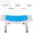 6-Level Adjustable Bath Seat For Elderly, Injured & Pregnant - Non-Slip, , Blue Aluminum Construction Shower Stool Seniors, 6 Levels, Chair