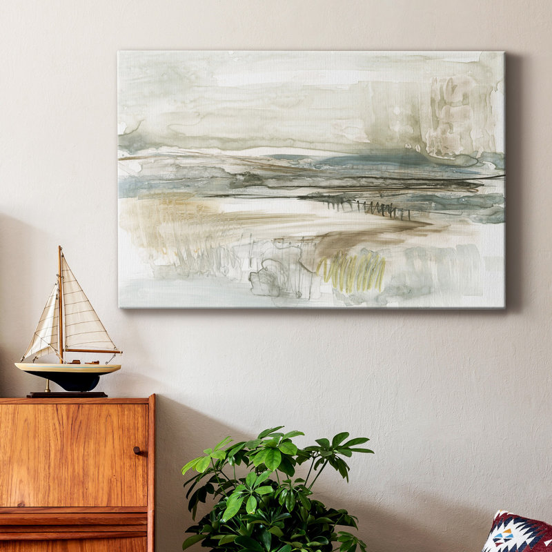 " Stark Neutral Landscape II ", 32" H x 48" W x 1" D