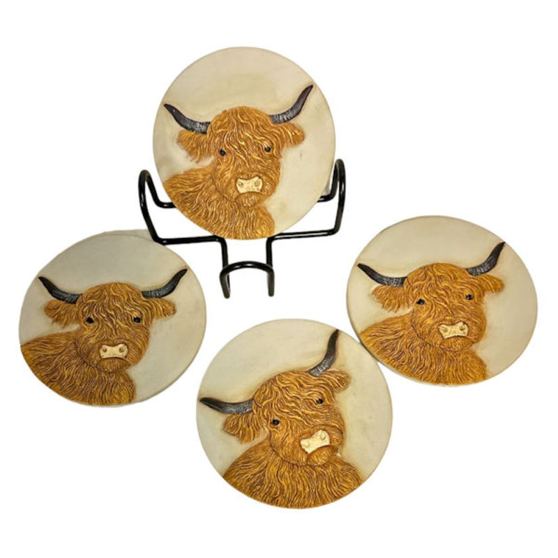 HIGHLAND COW COASTERS