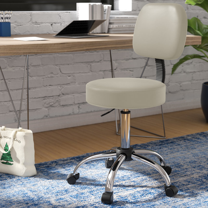 Vinyl Drafting Chair, Beige