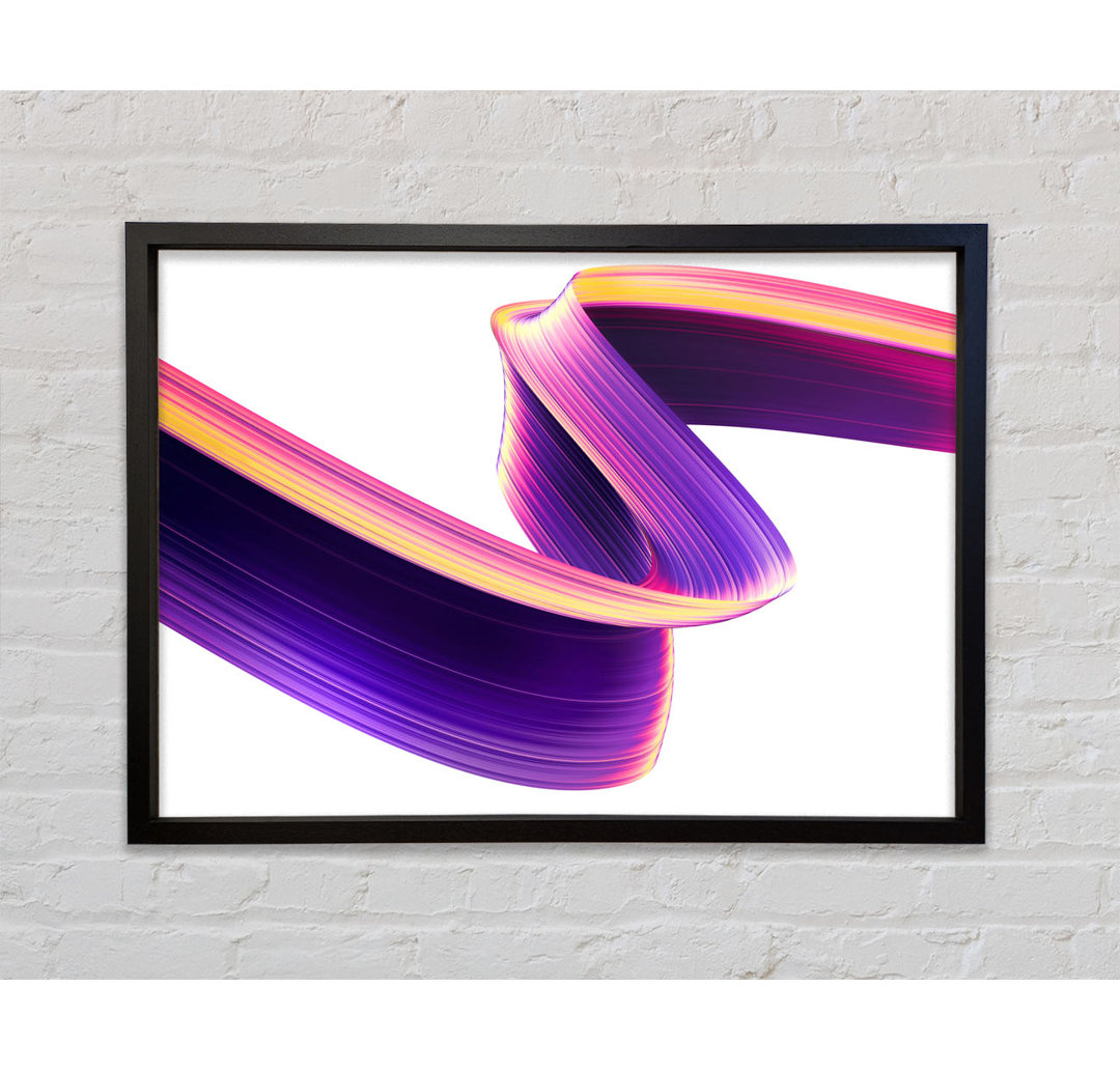 Purple Ribbon Swirl - Einzelner Bilderrahmen Kunstdrucke auf Leinwand