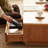 Floor-to-floor solid wood coffee table