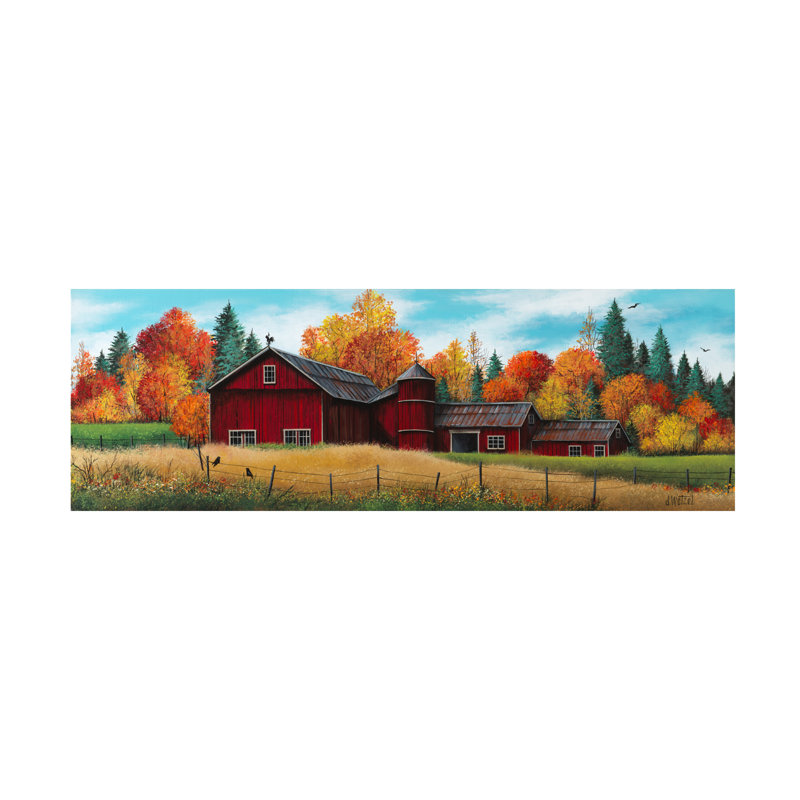 «Crows N 'Color» par Debbi Wetzel, impression sur toile panoramique, H 16 po x l 47 po x P 2 po
