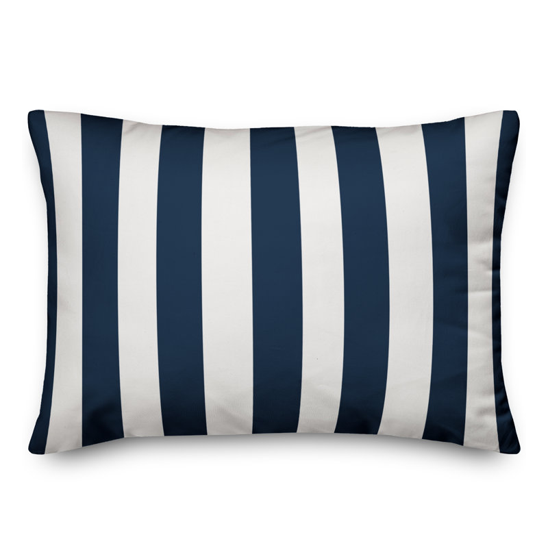  Coussin à rayures, Bleu / blanc