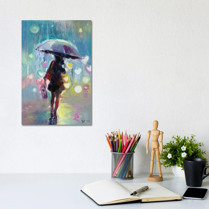 Rainy Lights 1 Piece Wrapped Canvas Painting, 20.32 cm H x 30.48 cm W