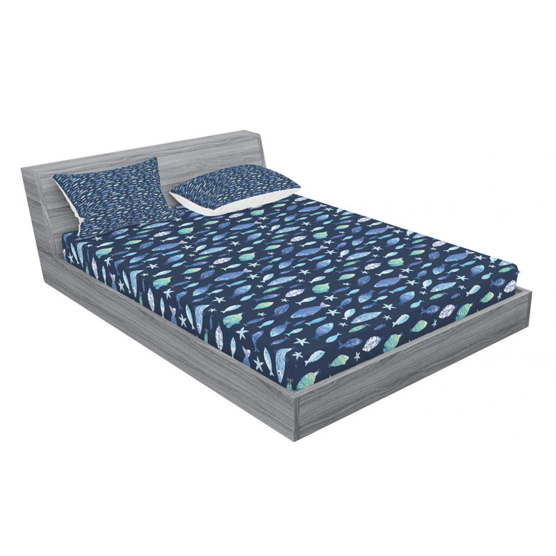 Microfiber Sheet Set, Queen Sheet Set with Fitted Sheet