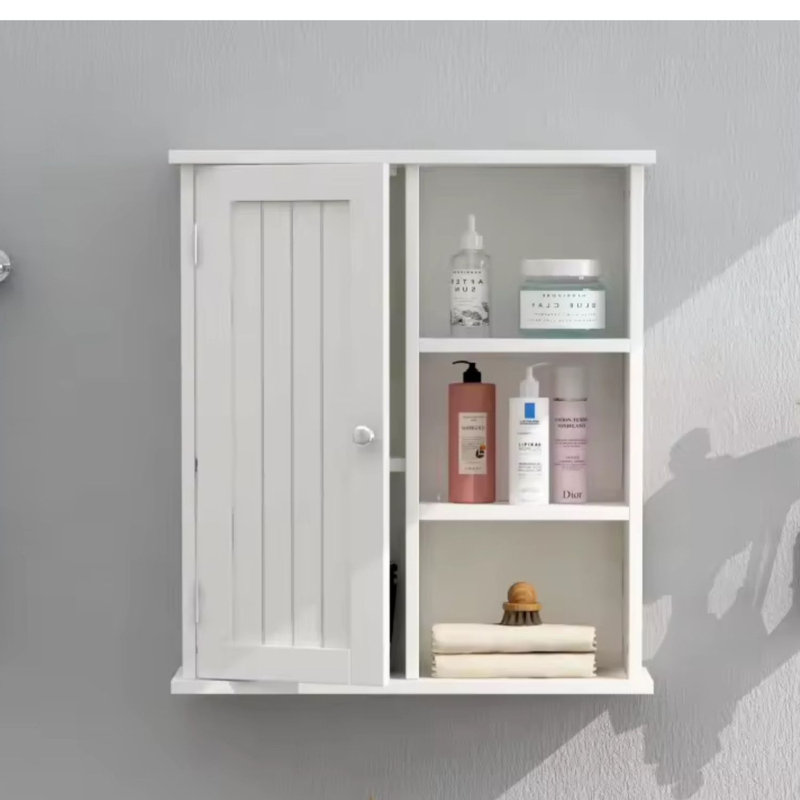 Pharmacie à fixation en surface 24 "x 30" avec tablettes ouvertes, blanc, H 24 po x l 20 po x P 6 po