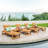 Hubert Outdoor Iron Chaise Lounge Set