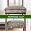 Ensemble de 2 housses de chaises de salle à manger en plastique transparent, protecteur de sièges en PVC souple épaissi réutilisable, housse pour chaises imperméable et ajustable double face