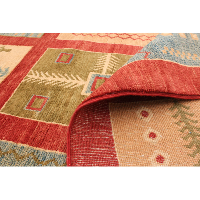 Tapis unique en laine noué à la main style uzbek Gazni des années 2010 de 3 pi 11 po x 6 pi 3 po cuivre foncé Quavis