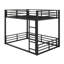 Structure de lit superposé en métal, lit superposé robuste pour enfants, adolescents, adultes