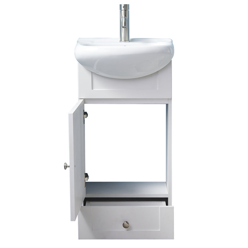 Ensemble de meuble-lavabo simple 18 po blanc, Blanc