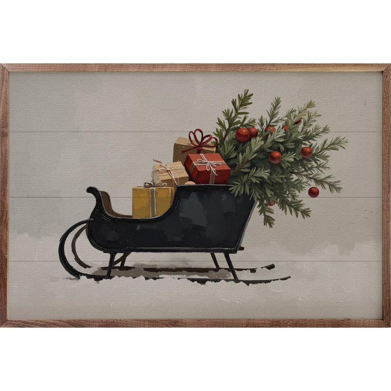 Black Sleigh, 5" H x 8" W