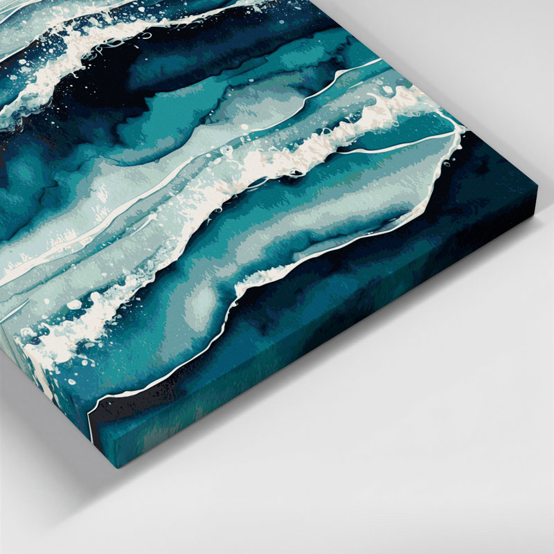 Art mural sur toile Coastal Ocean, H 11 po x l 14 po