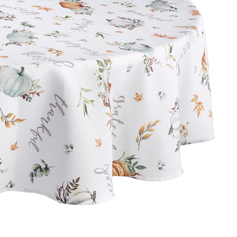 Grateful Patch Fall Round Cotton Tablecloth