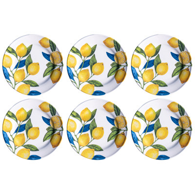 Assiette plate Lamine Orchard NewWave - jaune