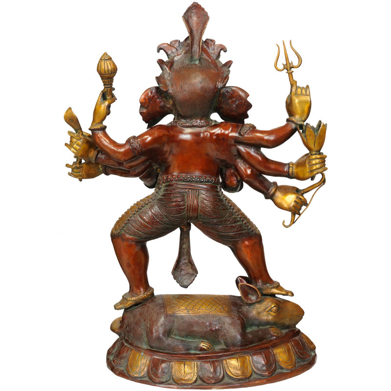 Ashtabhujadhari Yuddha Ganesha, Brun doré