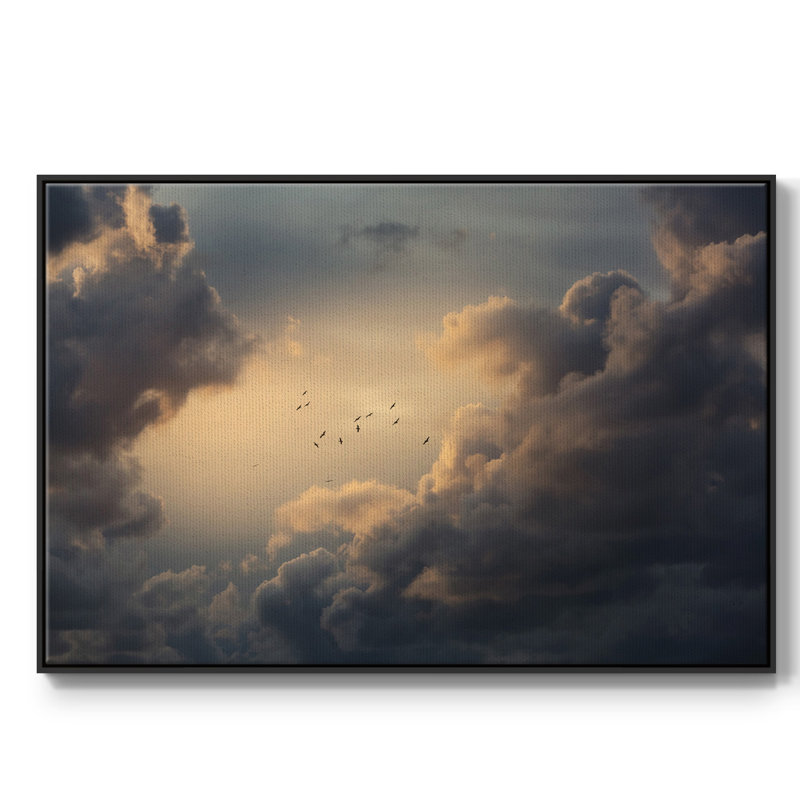 " Soaring High Above ", 17" H x 25" W x 2" D, Black