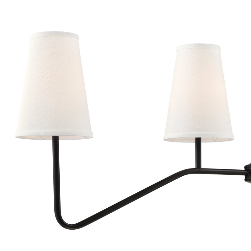 Luminaire suspendu linéaire 4 lumières Kahler, Bronze frotté à l'huile