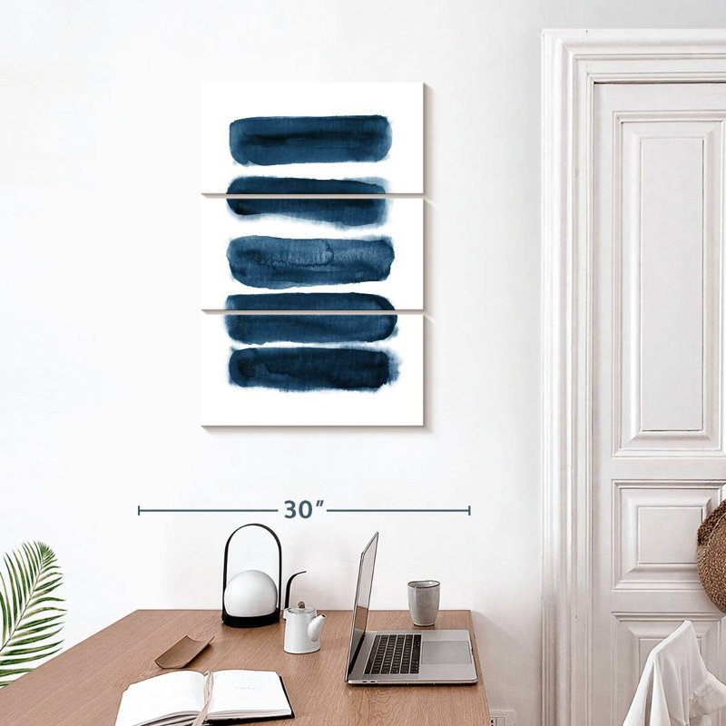Avery coups de pinceau aquarelle bleu marine, H 32 po x l 20 po
