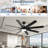 Large Dual-sided 8-blade Ceiling Fan With Light And Remote Control-832272015