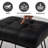 Faux Leather Upholstered Vanity Stool with Metal Legs-38912589