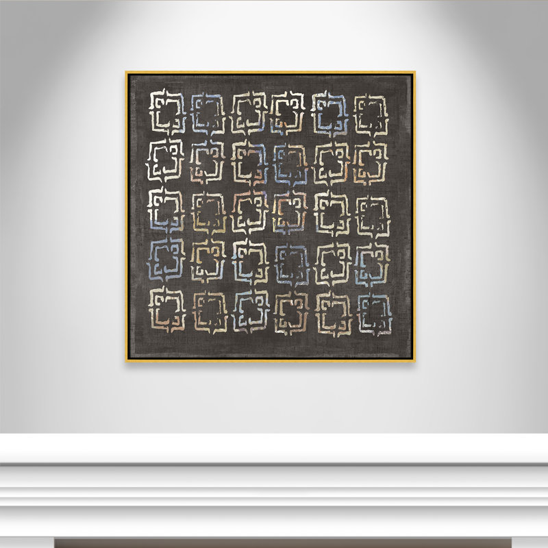 «Golden Folklore II» par Aimee Wilson, Or, H 37,5 po x l 37,5 po