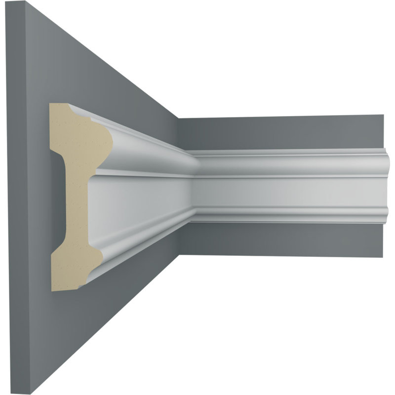 Bedford Primed Polyurethane Crown Chair Rail Moulding Set
