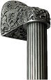 Florid Leaves 8" Center to Center Appliance Pull, Antique Pewter, 8''