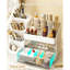 Organisateur de maquillage avec tiroirs, organisateur de soins de la peau (grand format épais), boîtes de rangement pour vitrines de maquillage, organisateurs de maquillage pour coiffeuse, commode, bureau, cuisine, comptoir (blanc)