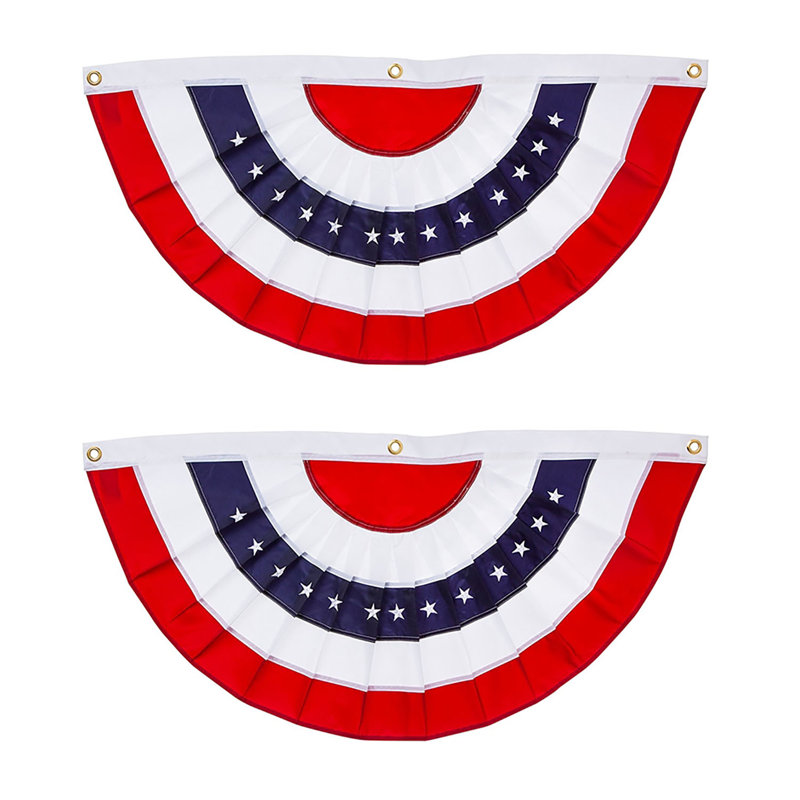 Patriotique 2 côtés, 18 x 12 po bunting