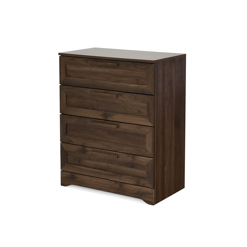Commode l 4 tiroirs Kazusa, Noyer