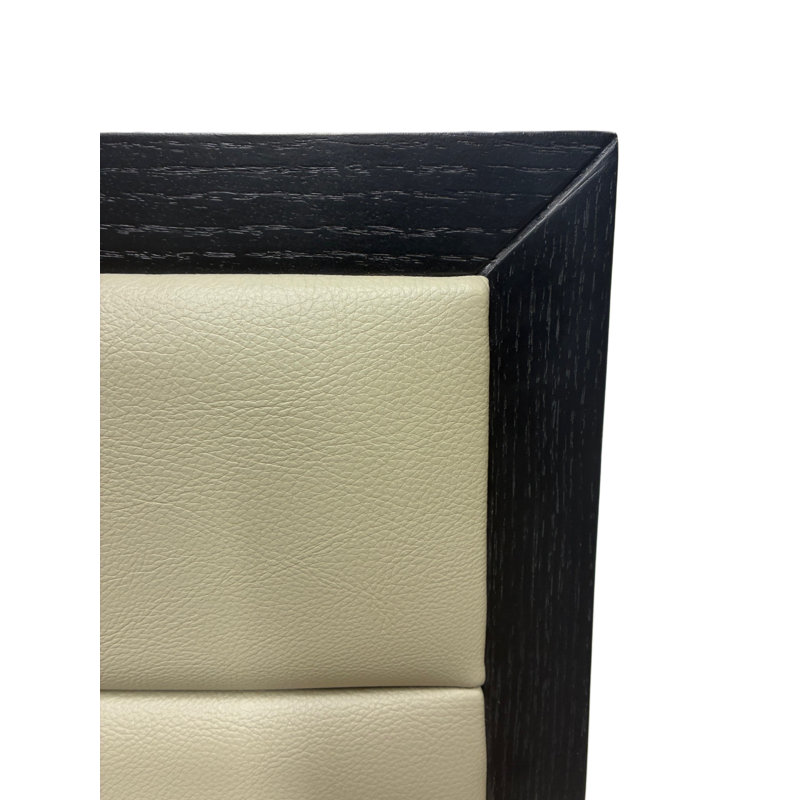Chaise de salle à manger en placage noir Venus avec revêtement gris (ensemble de 2), Laque grise / noir