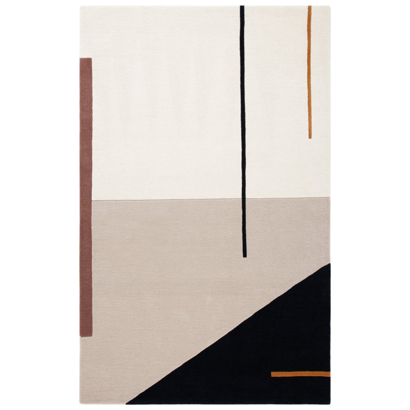 Delahni Hand Tufted New Zealand Wool Rug, Rectangle 2'3" x 4'