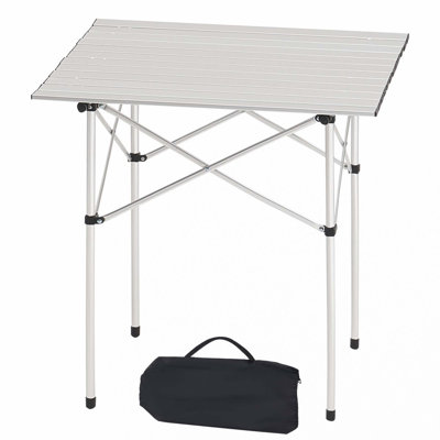 Table de camping pliante en aluminium