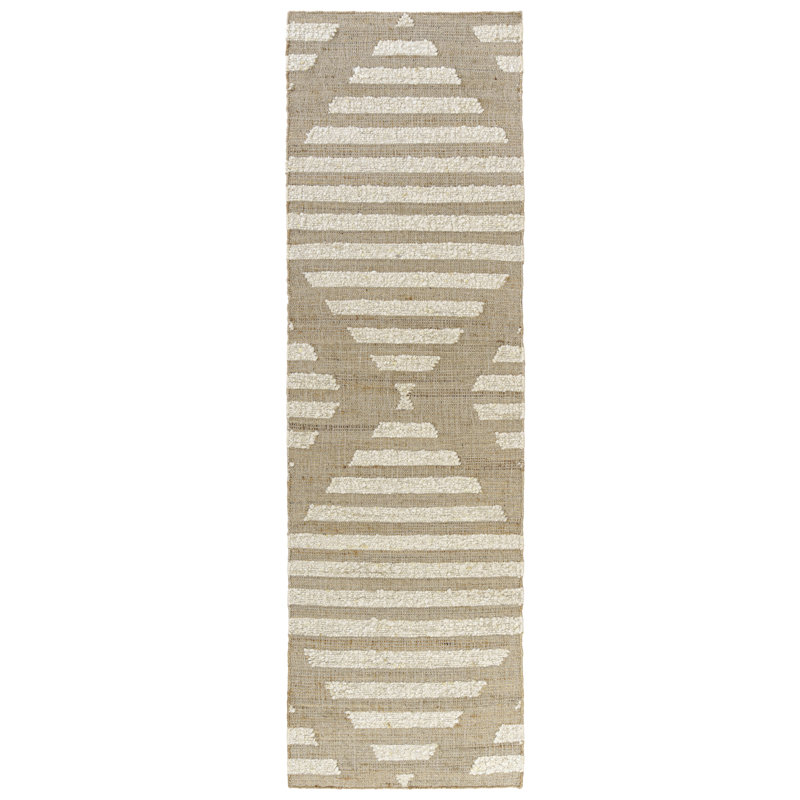 Tapis intérieur / extérieur en laine naturelle et en jute, Tapis de couloir 2 pi 6 po x 8 pi