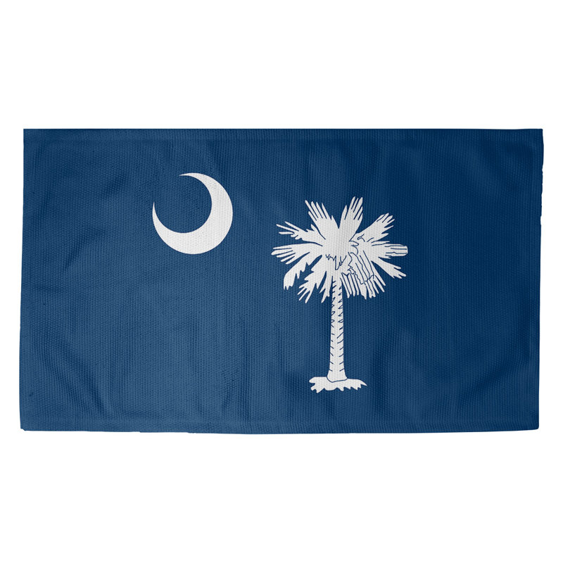 Paillasson d’intérieur dobby drapeau south caroline Fawcett, Rectangulaire 7 pi 2 po x 5 pi 4,5 po