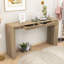 Elegant Waterfall Edge Console Table with Hidden Drawers-1859109292