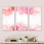 Abstrait fleurs roses éclaboussures II - ensemble d'art moderne sur toile encadrée moderne de 3-448107064-448107079