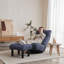 Chaise de plancher inclinable avec structure en métal, rotation à 360 degrés - pour relaxer 3 fonctions de réglage bleu marine, poids de 28,54 lb à la maison