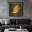 «Seashell on Navy V» par Cindy Jacobs, art mural en métal doré, 36 po x 36 po-1770204018