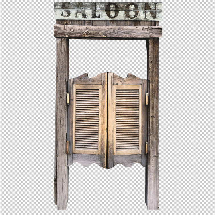Wet Paint Printing Western Rustic Old Swinging Saloon Doors