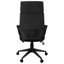 Fauteuil de bureau ergonomique pivotant à hauteur réglable, tissu noir, pivotant à hauteur de meuble de travail moderne, confortable pour le bureau