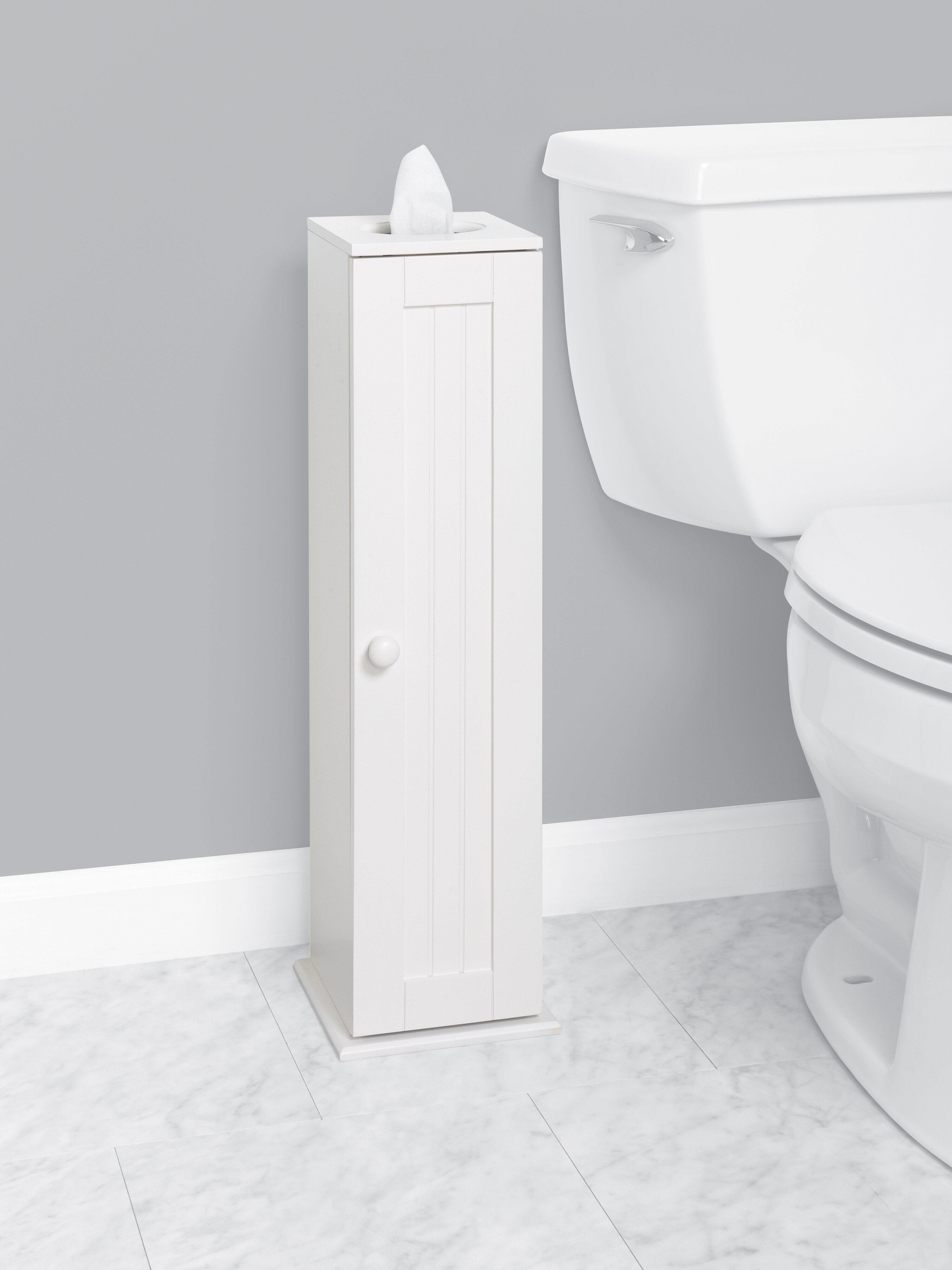 Lall 6.45 W x 22.83 H x 19.69 D Free-Standing Bathroom Cabinet Latitude Run Finish: White