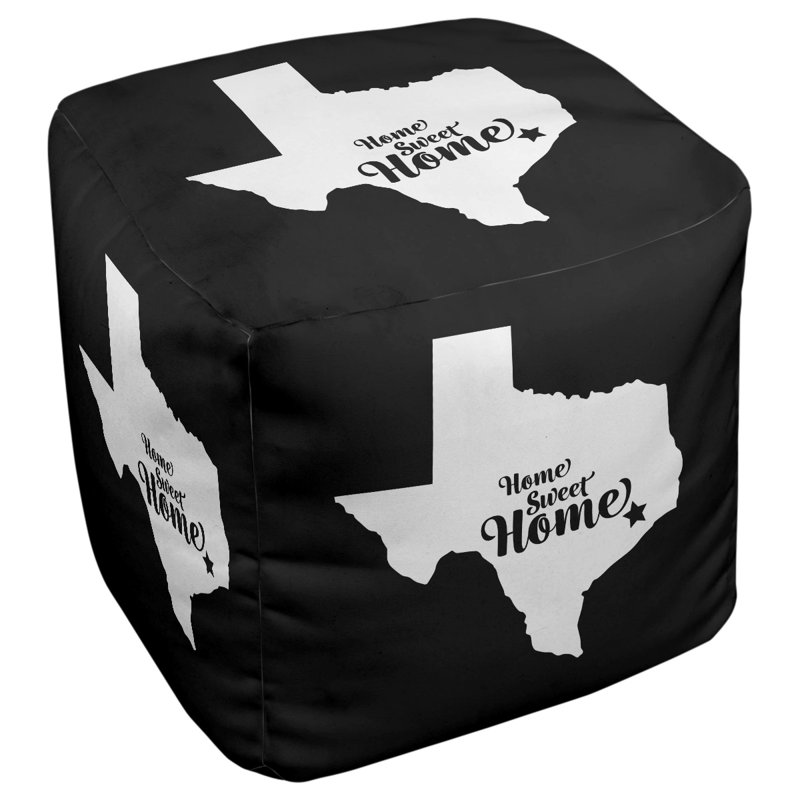 Repose-pieds cube en houston the home houston, Noir