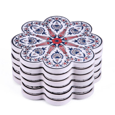 Ensemble de sous-verres en céramique Vintage