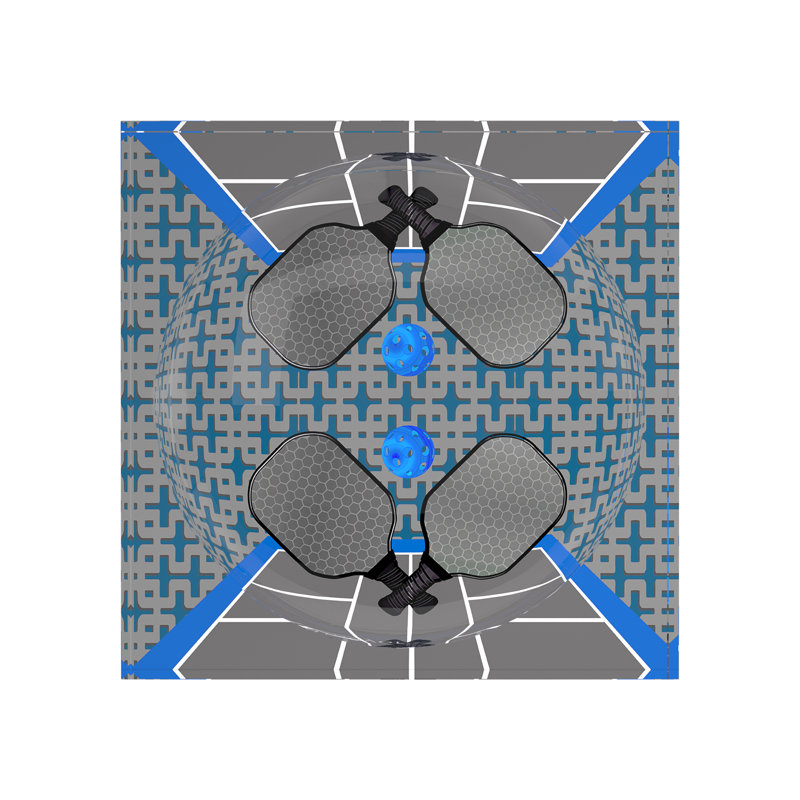 Decorative Tray, 8"W x 8"D x 2"H, Silver Blue